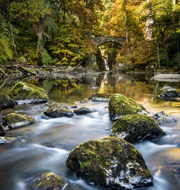 Rushing rivers in Scotland